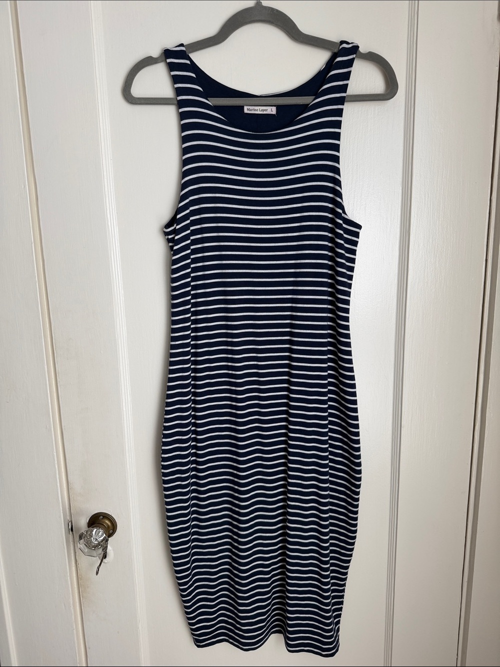 Marine Layer Navy and White Striped Tank Dress size Large